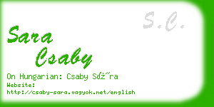 sara csaby business card